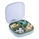 4-Compartment Plastic Medicine Box Open View