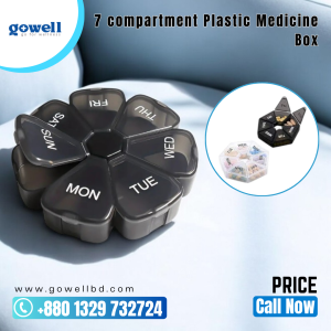 7-Compartment Plastic Medicine Box Open View