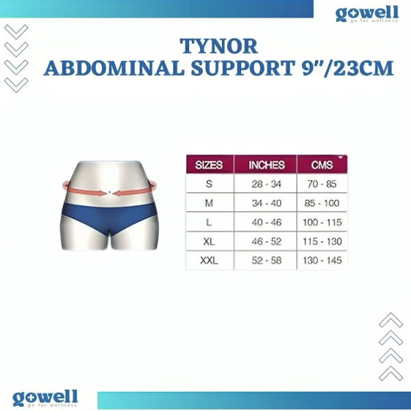 Tynor Abdominal Support 9″/23cm – Premium Support and Comfort by Go Well - Image 2