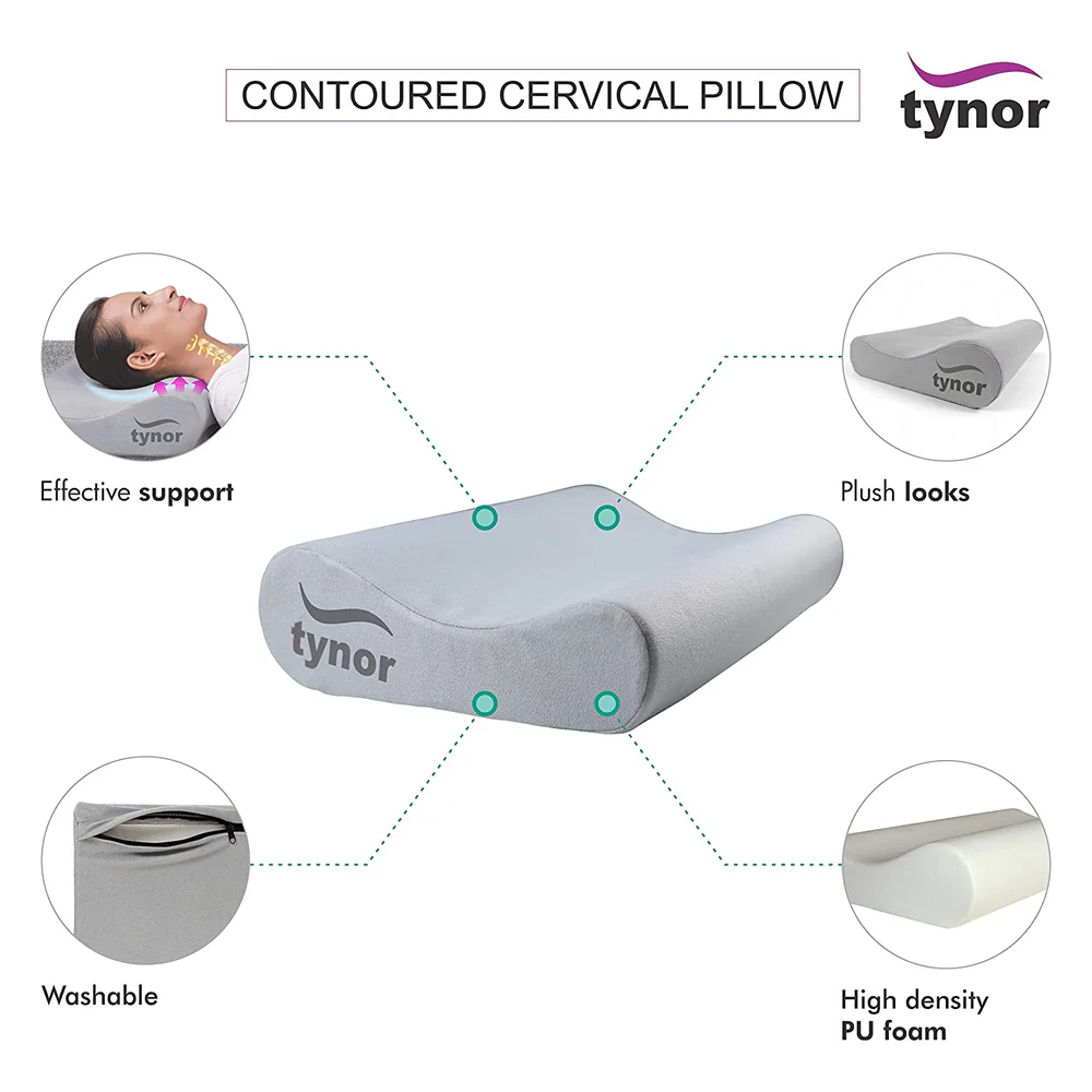 Tynor Contoured Cervical Pillow Australia Soft Durable Cervical Spine Posture 5