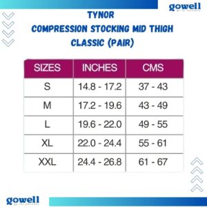 Compression Stocking Mid Thigh Classic – Therapeutic Leg Support. Product Code : I - 15