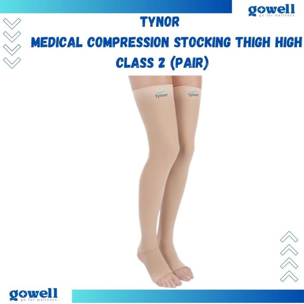 Tynor Medical Compression Stocking Thigh High Class 2 (Pair). Product Code : I - 70