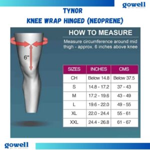 Tynor Knee Wrap Hinged (Neoprene). Product Code : J - 15