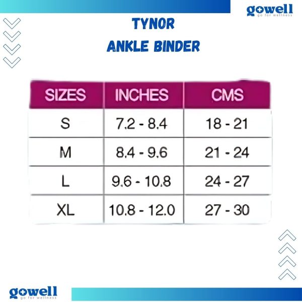 Tynor Ankle Binder – Secure Ankle Support by Go Well. Product Code : D - 01 - Image 4