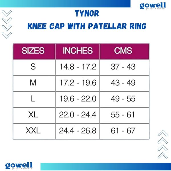 Tynor Cap With Patellar Ring – Targeted Knee Support by Go Well. Product Code: D - 07 - Image 4