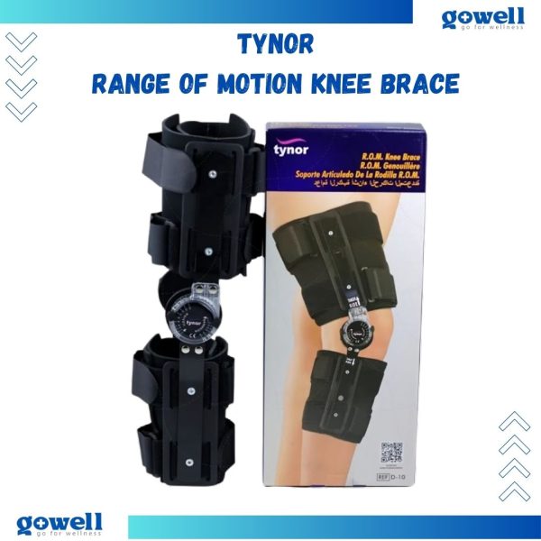 Tynor R.O.M. Knee Brace (Range of Motion Knee Brace)-Adjustable Knee Support by Go Well. Product Code: D - 10 - Image 2