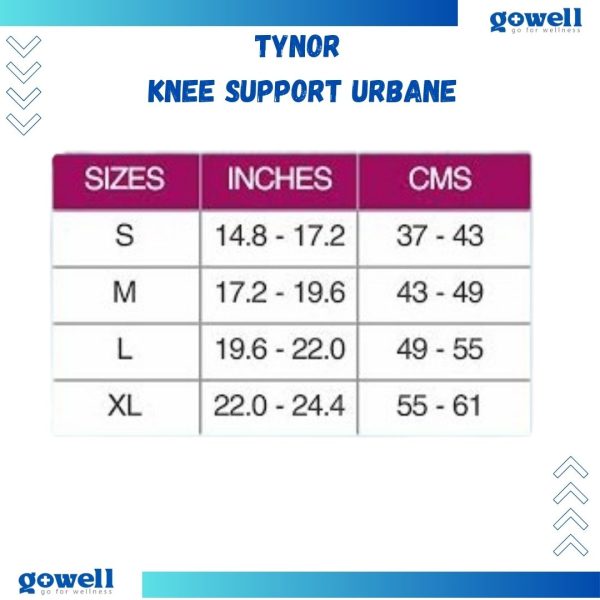 Tynor Knee Support Urbane – Stylish and Effective Support. Product Code : D - 47 - Image 3
