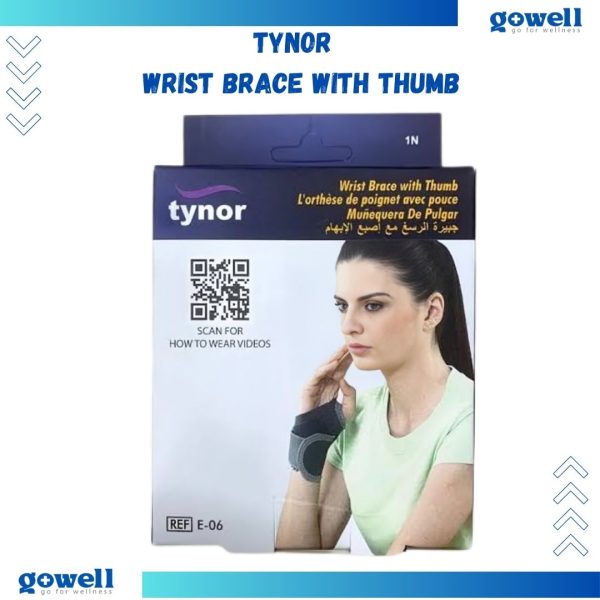 Tynor Wrist Brace With Thumb. Product Code : E - 06 - Image 2