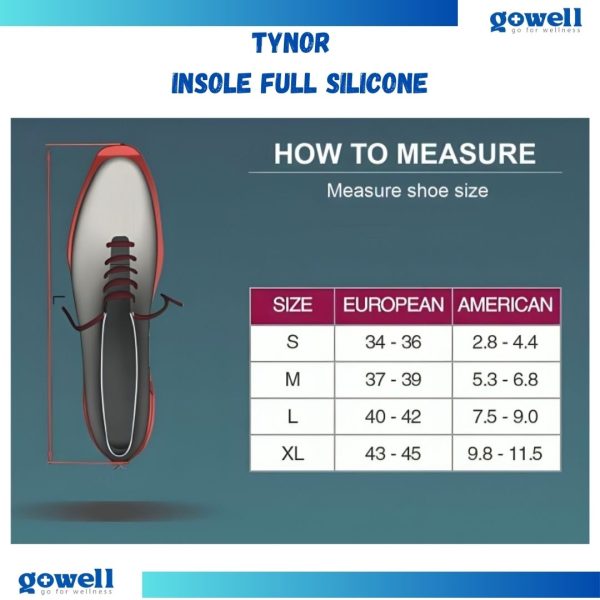 Tynor Insole Full Silicone. Product Code : K - 01 - Image 2