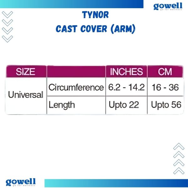 Tynor Cast Cover (Arm) – Reliable Waterproof Arm Protection by Go Well. Product Code: C - 19 - Image 2
