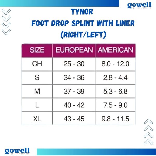 Tynor Foot Drop Splint with Liner (Right/Left) – Reliable Foot Support by Go Well. Product Code : D - 43 - Image 4