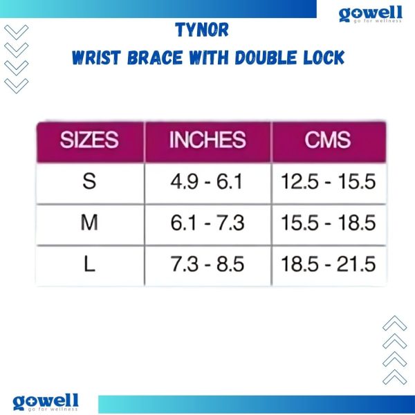 Tynor Wrist Brace With Double Lock – Secure Wrist Support by Go Well. Product Code : E - 05 - Image 4