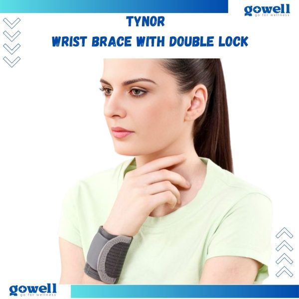Tynor Wrist Brace With Double Lock – Secure Wrist Support by Go Well. Product Code : E - 05