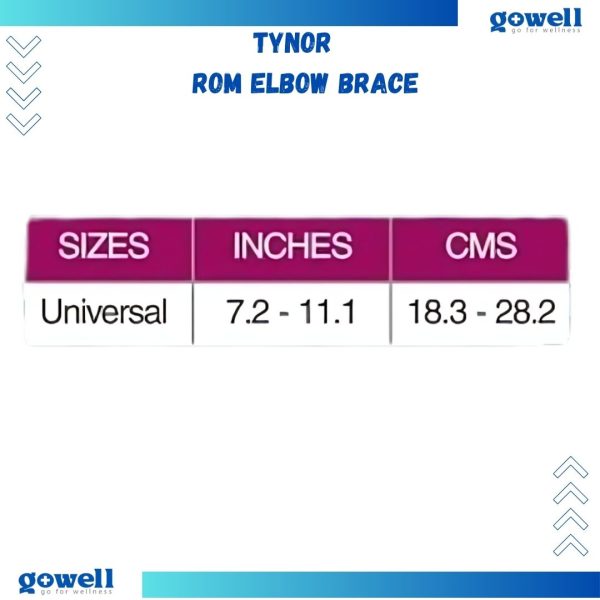 Tynor ROM Elbow Brace – Adjustable Support. Product Code : E - 46 - Image 3