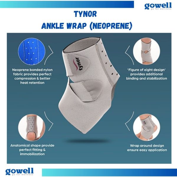 Tynor Ankle Warp (Neoprene). Product Code : J - 16 - Image 2