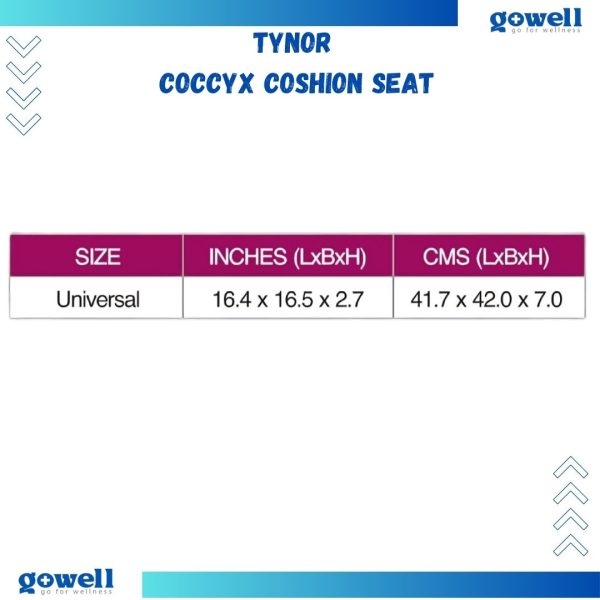 Tynor Coccyx Seat – Ergonomic Tailbone Support. Product Code : H - 13 - Image 3