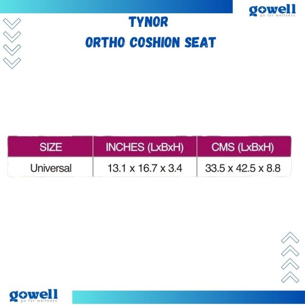 Tynor Ortho Cushion Seat – Ergonomic Comfort for Prolonged Sitting. Product Code : H - 23 - Image 3