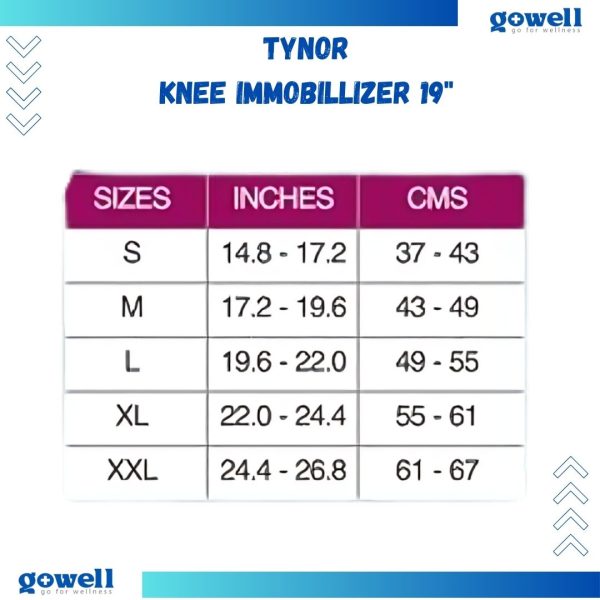 Tynor Knee Immobilizer 19". Product Code : D - 11 - Image 3