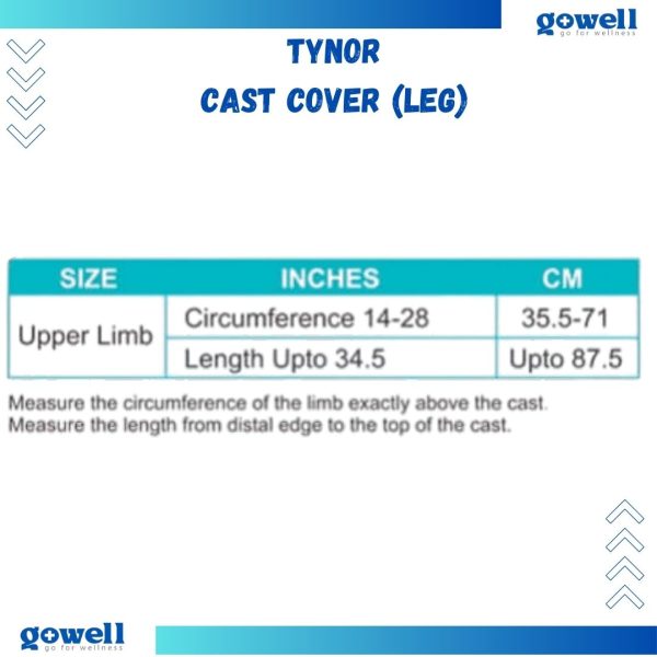 Tynor Cast Cover (Leg) – Reliable Waterproof Protection by Go Well. Product Code : C - 16 - Image 4