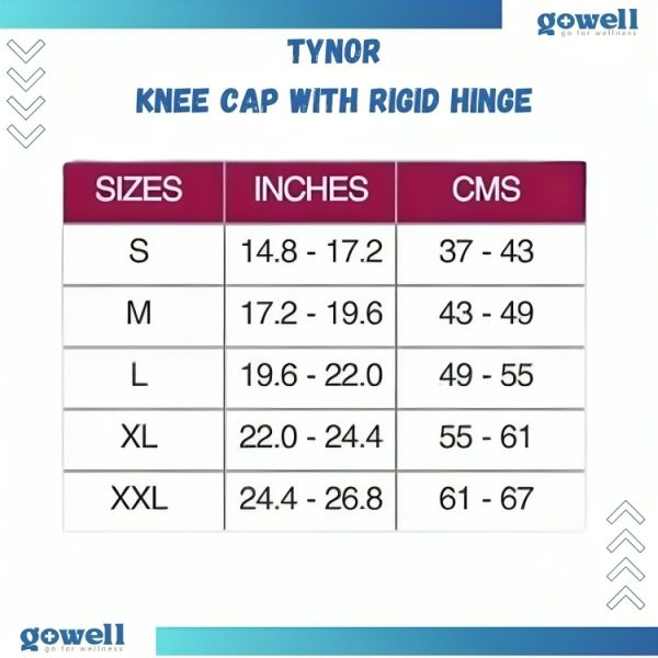 Tynor Knee Cap with Rigid Hinge – Secure Knee Support by Go Well. Product Code : D - 06 - Image 3
