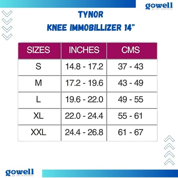 Tynor Knee Immobilizer 14". Product Code : D - 13 - Image 4