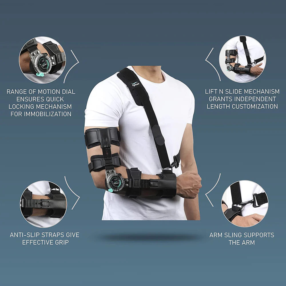 ROM Elbow Brace with Sling Range of Motion Tynor Australia Features