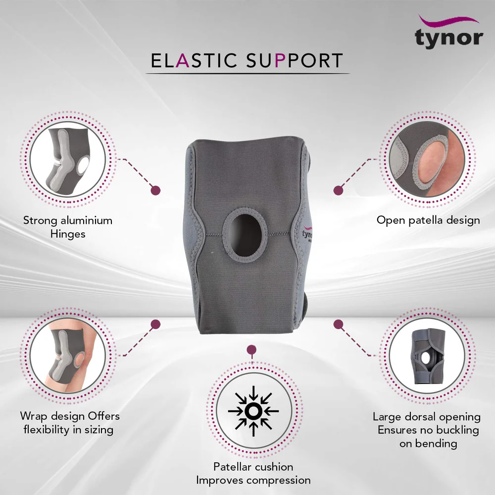 Tynor Elastic Knee Support ACL Tendon Injury Australia Features