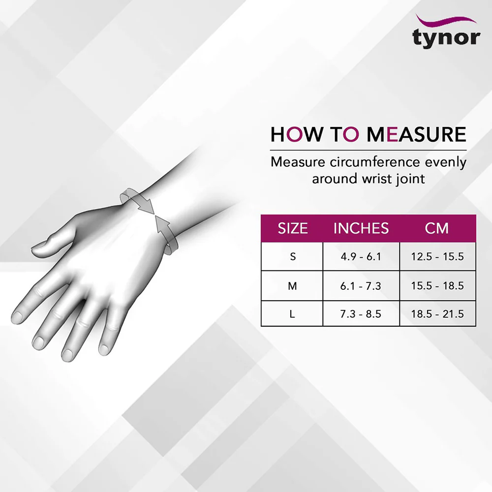 Tynor Wrist Brace With Double Lock Australia Wrist Tendonitis Size