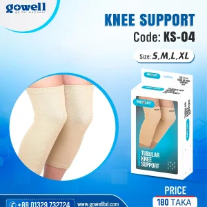 Wearing knee support on both legs