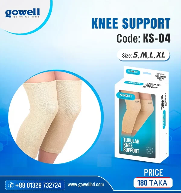 Wearing knee support on both legs