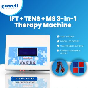 Gowell IFT+TENS+MS 3-in-1 Therapy IFT physiotherapy Machine for Pain Relief