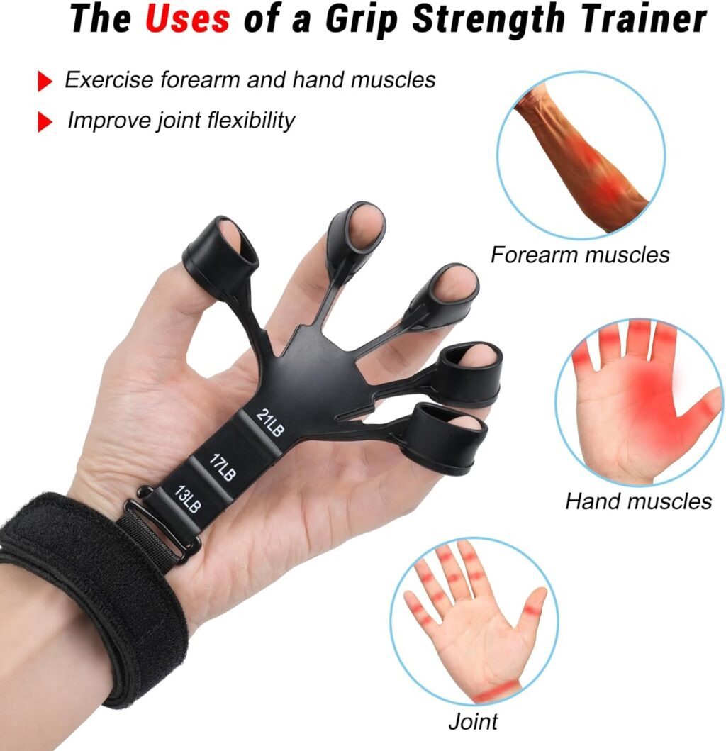 Finger Trainer Grip Strength Trainer – Adjustable Hand Gripper For ...