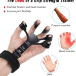 Finger Trainer Grip Strength Trainer – Adjustable Hand Gripper for Forearm & Finger Exercise