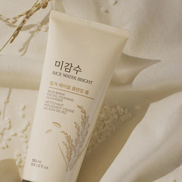 THE FACE SHOP Rice Water Bright Rice Bran Foaming Cleanser 150ml foam 600x