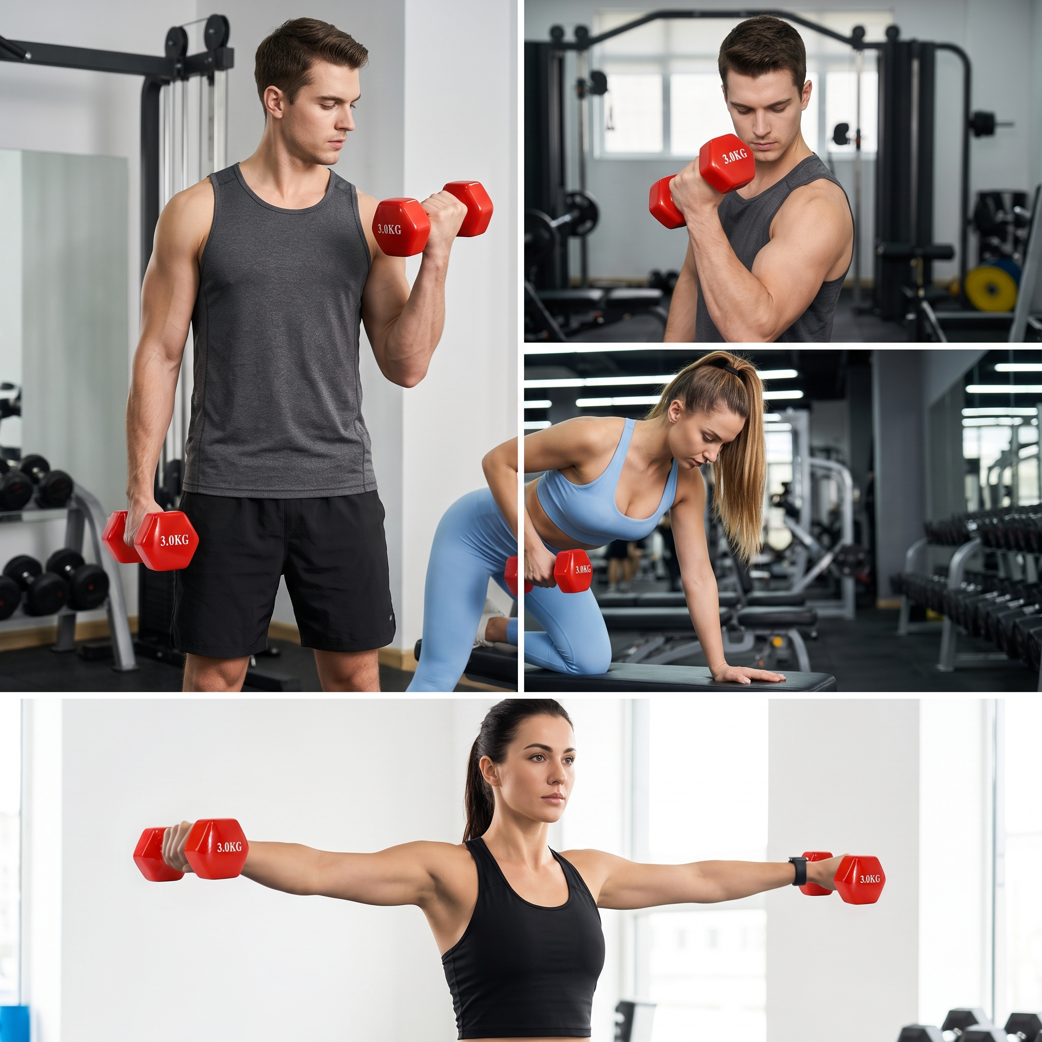 Vinyl Coated Dumbbell (3Kg)