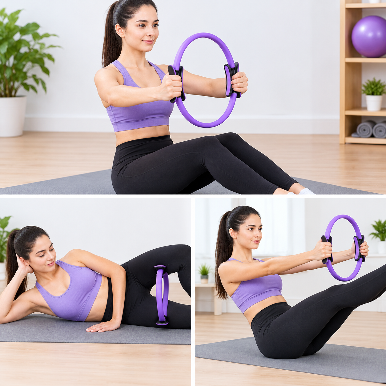 Pilates Ring with Ergonomic Grip (Round 14 Inch)