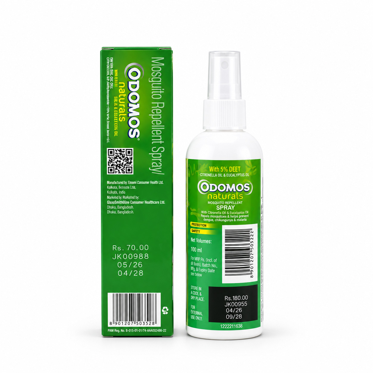 Odomos Naturals Mosquito Repellent Spray – 100 ml